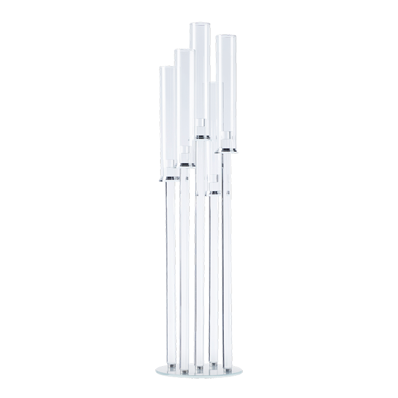 5 Arm Glass Candelabra