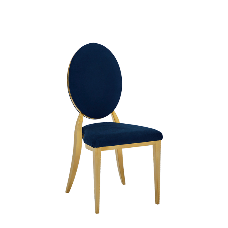 Divine Chair with velvet Blue Seat and Back Pad