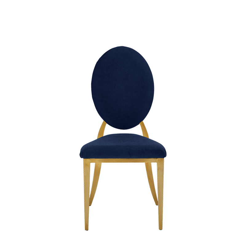 Divine Chair with velvet Blue Seat and Back Pad