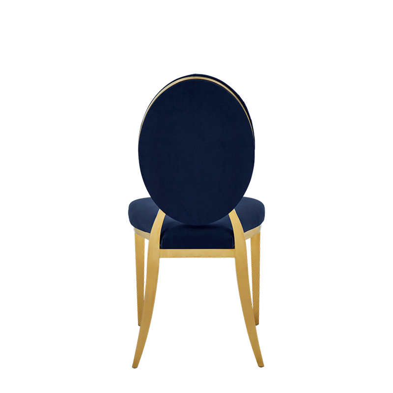 Divine Chair with velvet Blue Seat and Back Pad