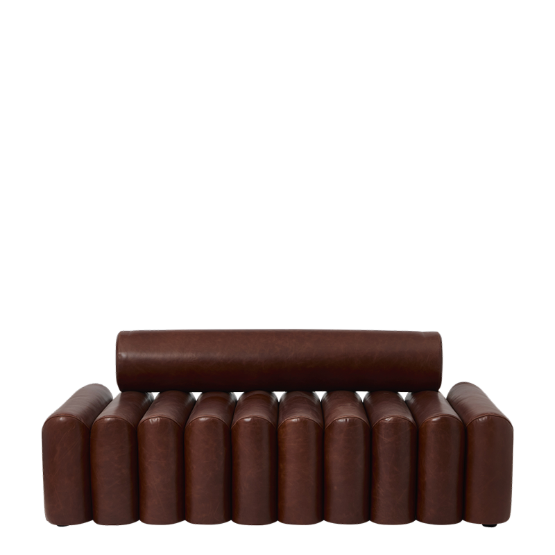 The Redmayne Sofa in Dark Brown leather