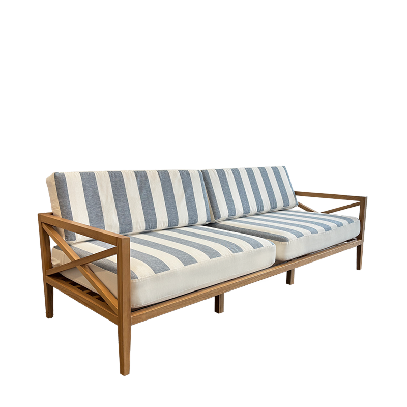 Sotogrande Sofa with Blue and White striped cushions