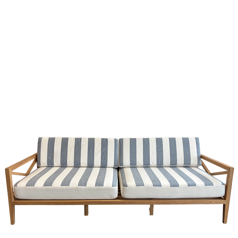Sotogrande Sofa with Blue and White striped cushions