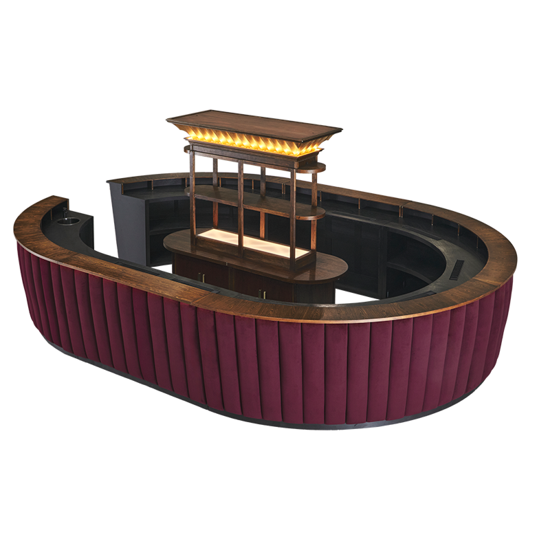 Merlot Bar L With Back Bar