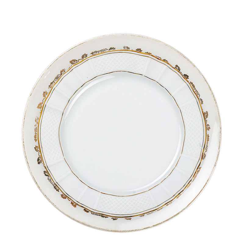 Vintage white and gold Plates