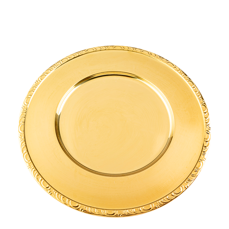 Gold charger plate Ø 33 cm Hire Options Greathire London