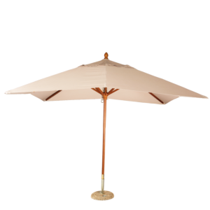 Unbleached Louisiana Parasol 300 X 300 cm + Granite Stand Ø 50 cm