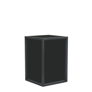 Unico Square Bar Unit with Black Frame and Black Panels