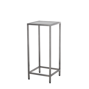 Unico Square Poseur Table - Stainless Steel Frame - Coloured Top