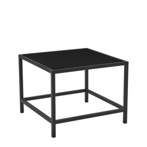 Unico Square Coffee Table with Black Frame and Black Top