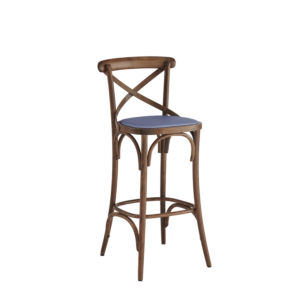 Coco Bar Stool in Natural with Lavender Seat Pad