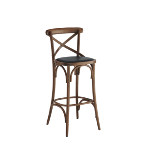 Coco Bar Stool in Natural with Black Seat Pad