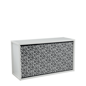 Unico Bar with White Frame and Black and White Floral Front