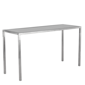 Unico Rectangular Poseur - Stainless Steel Frame - White Top