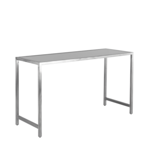 Unico Rectangular Poseur F - Stainless Steel Frame - White Top