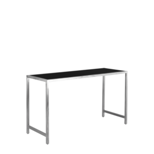 Unico Rectangular Poseur F - Stainless Steel Frame - Black Top