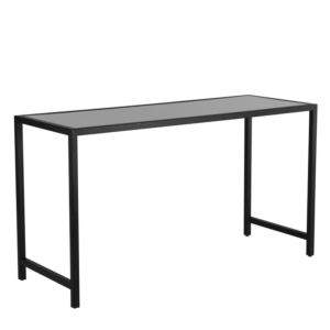 Unico Rectangular Poseur Table F - Black Frame - Coloured Top