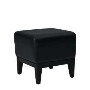 Classic Square Ottoman in Black