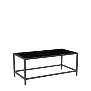 Unico Rectangular Coffee Table with Black Frame and Black Top