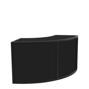 Unico Curved Bar with Black Frame and Black Panels