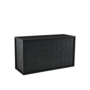 Unico Bar with Black Frame and Black Upholstered Panels