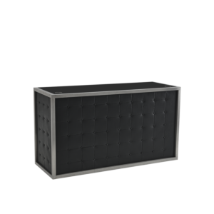 Unico DJ Booth - Steel Frame - Black Upholstered Panels