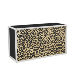 Unico Bar with White Frame with Cheetah Print and Black Panels