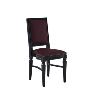CKC Chair in Black with Claret Wine Seat Pad