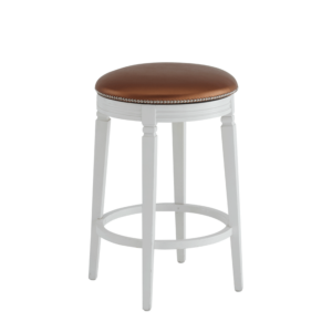 Beli Bar Stool White with Copper Seat Pad