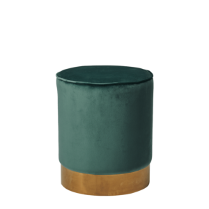 Hollywood Ottoman in Dusty Seafoam Green Velvet