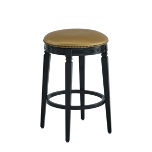 Beli Bar Stool Black with Gold Seat Pad