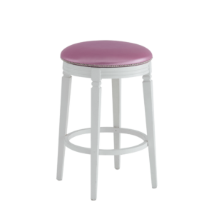 Beli Bar Stool White with Icy Pink Seat Pad