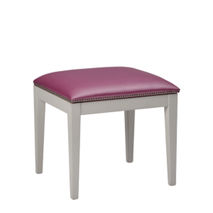 Divano Ottoman in White with Icy Pink Seat Pad