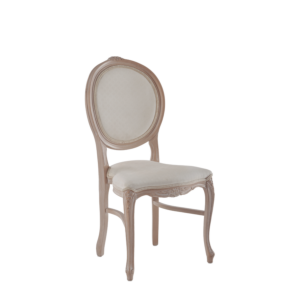 Louise Chair in Ivory with Ivory Seat Pad