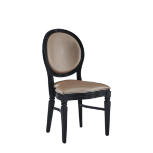 Chandelle Chair in Black with Latte Seat Pad