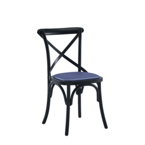 Coco Chair in Black with Lavender Seat Pad