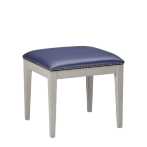 Divano Ottoman in White with Lavender Seat Pad
