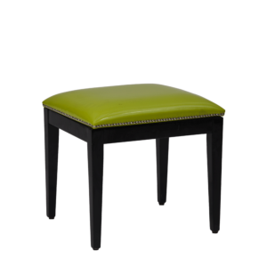 Divano Ottoman in Black with Lime Seat Pad