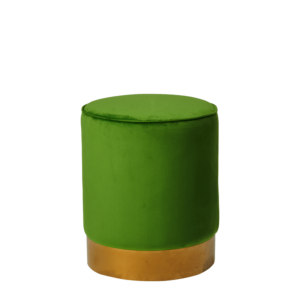 Hollywood Ottoman in Shrek Green Velvet