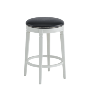 Beli Bar Stool White with Slate Seat Pad