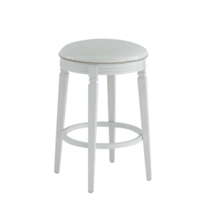Beli Bar Stool White with White Seat Pad