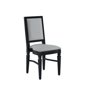 CKC Chair in Black with White Seat Pad