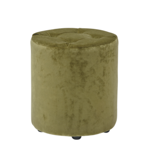Rochelle Round Ottoman in Chartreuse Green