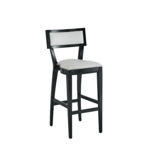 The Bogart Bar Stool in Black with White