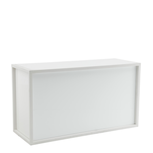 Unico Rectangular Bar with White Frame and White Panels