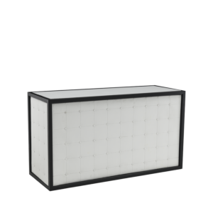 Unico Bar With Black Frame and White Upholstered Panels