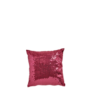 Pink Silk Cushion with Disco Print