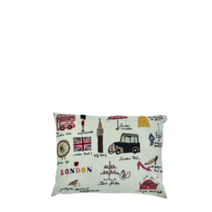 Ivory Cushion with London Print