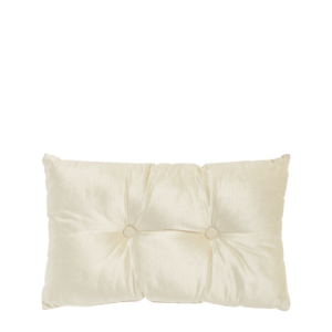 White Velvet Cushion with Buttons