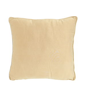 Ivory Satin Cushion with Piped Edges